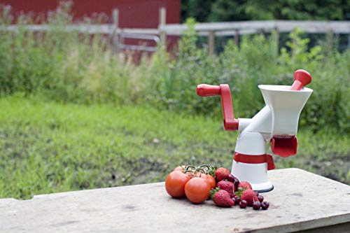 Weston Fruit & Tomato Press, 3 Cup Capacity, Red and White (67-1101-W)