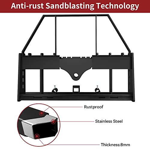 YITAMOTOR 4000lbs 45" Skid Steer Pallet Fork Frame Attachment - size: 45" Frame