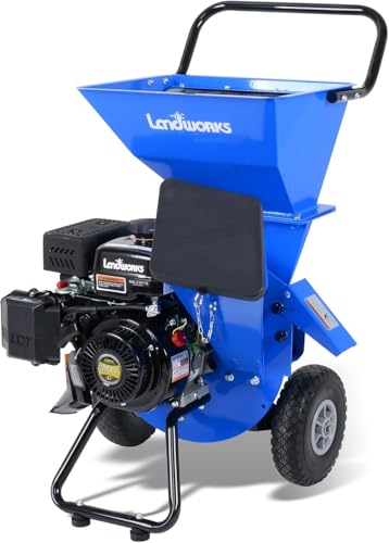 Landworks 3-in-1 Gas Wood Chipper Shredder, 7 HP, 3" Capacity