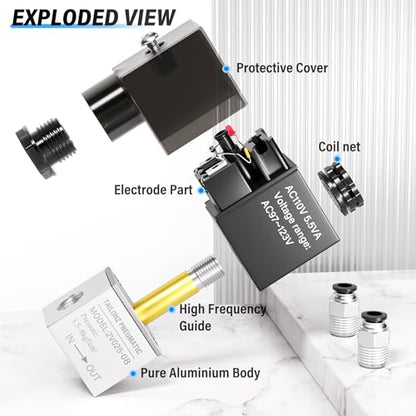 TAILONZ 1/4"NPT 110V 2V025-08 Solenoid Valve Junction Box - size: 110V AC