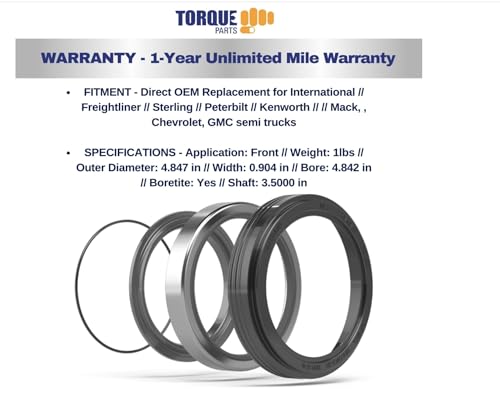 Torque Drive Axle Wheel Seal Replacement for Stemco 393-0173 2 Pack - color: 2 Pack Wheel Seal