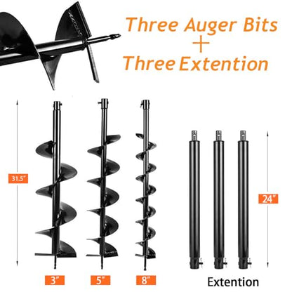 62CC Auger Post Hole Digger Gas Powered for Farm/Garden Plant