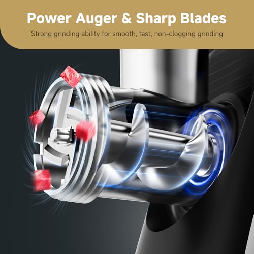 AAOBOSI Meat Grinder, 4-In-1 Meat Grinder Electric [2800W Max] with 3 Slice, Shred Blades,2 Blades,3 Plates,Sausage Stuffer,Kubbe Kit, for Home Kitchen Use, Stainless Steel - color: Stainless Steel