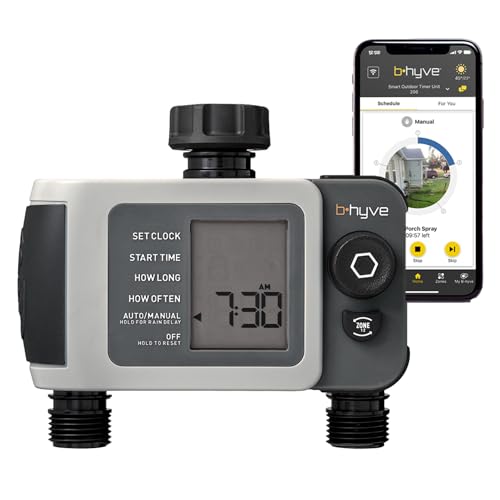 Orbit B-hyve XD 2-Port Smart Hose Watering Timer - Features Dual Outlet Irrigation Control - App Controlled Watering Timer with Bluetooth - Weatherproof Battery Powered - 24632 - size: 2-Port, style: Bluetooth
