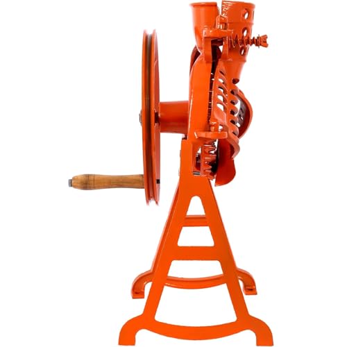 Manual Heavy Duty Corn Sheller with Stand and Flywheel, Steel Construction, Corn Thresher Corn Remover Tools, Labor-Saving Design