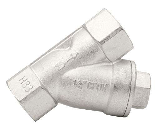 Stainless Steel Y-Strainer 1/2" SS 316 FxF NPT 100 Micron Filter - size: 1/2" 100micron