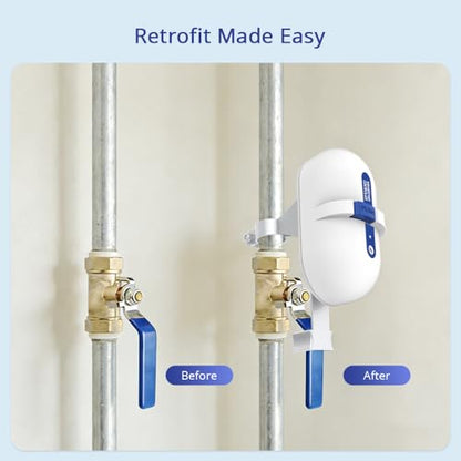 WiFi Smart Water Valve Controller, Remote Shutoff for 1/2 to 1 in Pipe - style: WiFi Version