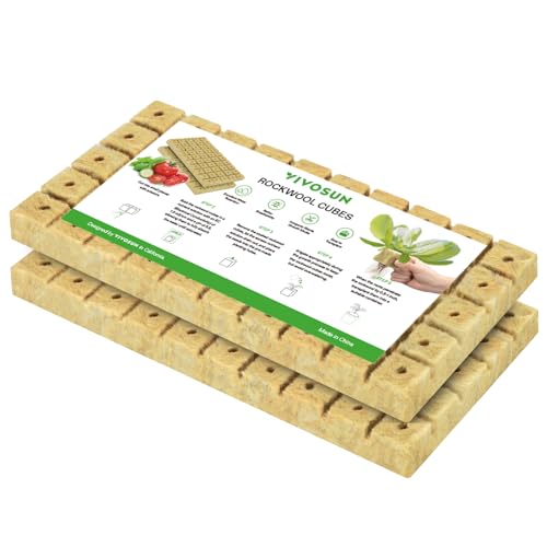 VIVOSUN 1" Rockwool Cubes, 100 Plugs Grow Cubes - size: 1"-100 Plugs