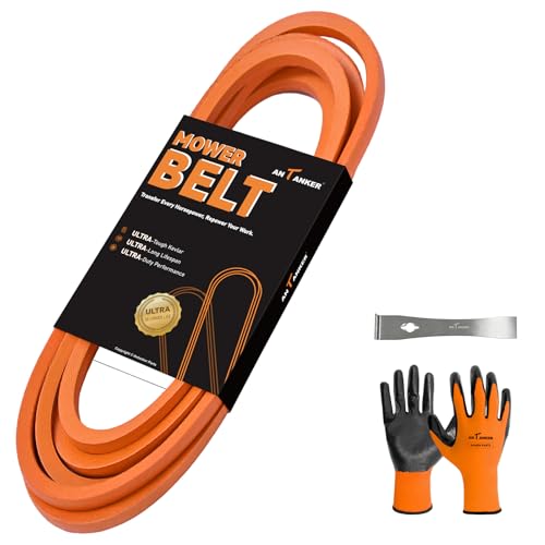 GX25628 Deck Belt Replacement for John Deere 42" Deck Z335E Z335M Z345M Z345R Z315E Z320M Z320R ZTrak Zero-Turn Mowers, Heavy-Duty Premium Aramid Cord, Orange Kevlar Belt, 1/2" x 118.626" - size: 118.63"L x 0.5"W