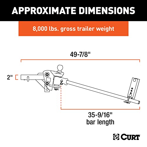 CURT 17499 TruTrack 4P Weight Distribution Hitch with 4-Point Sway Control - size: 5k to 8k, style: 4 Point (Active)