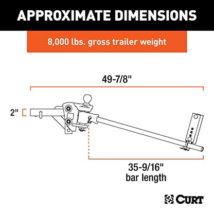 CURT 17499 TruTrack 4P Weight Distribution Hitch with 4-Point Sway Control - size: 5k to 8k, style: 4 Point (Active)