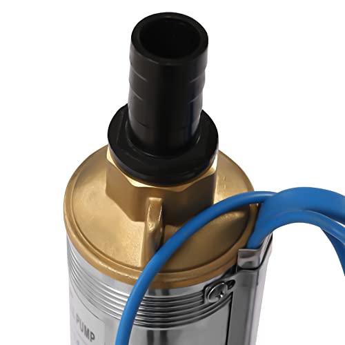Deep Well Submersible Pump AC 110V 550W Electric Submersible Water Pump, 16 GPM Flow, 295ft Lift, Farm Ranch Irrigation Submersible Bore Hole Deep Well Pump 3420 RPM - color: Ac 110v 550w