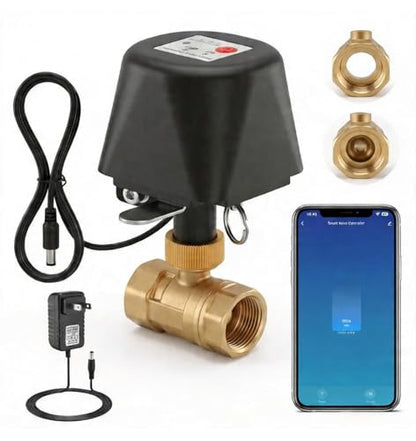 Smart Wifi Water Valve, Motorized Ball Valve, App Comtrol, Brass - size: 1/2 inch