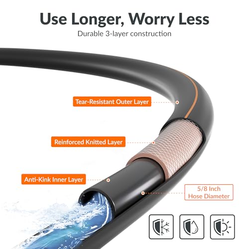 Giraffe Tools Garden Hose 5/8", 10ft Short Leader Hose - size: 10FT Female to Female
