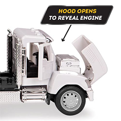 Driven by Battat – 7-Inch Work Vehicle Toy with Lights & Sounds, Movable Parts, Educational Truck for Boys & Girls, Durable Design, Realistic Details, 3+ Years Toy for Kids - style: Recycling Truck