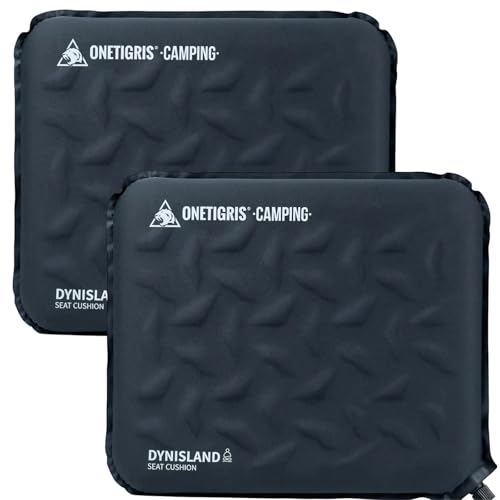 ONETIGRIS Inflatable Seat Cushion, Lightweight Waterproof Seat Pad - color: 2 Pack Black