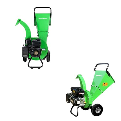 Wood Chipper Shredder Mulcher Heavy Duty Gas Powered 3" Inch Max Wood Diameter Capacity