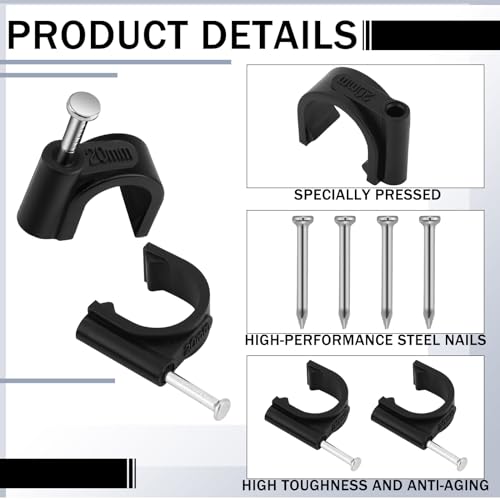 100 Pcs Drip Irrigation Tubing Mounting Clips, 1/2" and 5/8", Black - style: 1/2" and 5/8"