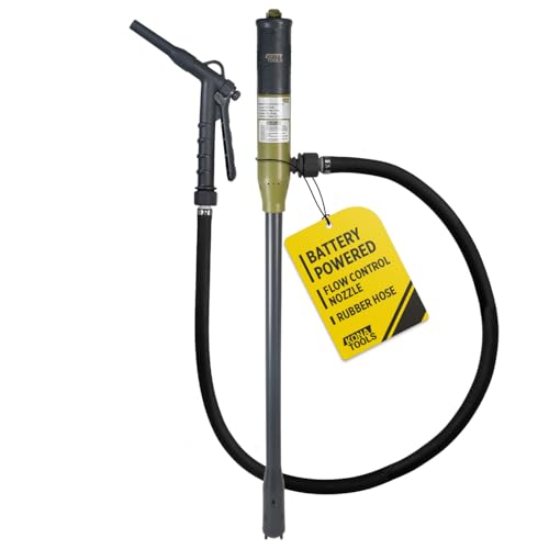 KTEP01MR Battery Powered Fuel Transfer Stick Pump - style: Manual Nozzle/ Rubber Hose