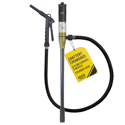 KTEP01MR Battery Powered Fuel Transfer Stick Pump - style: Manual Nozzle/ Rubber Hose