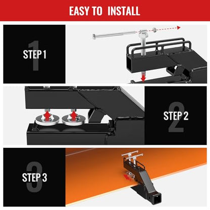 2026 Upgraded Clamp on Trailer Hitch for Tractor Bucket - color: Black