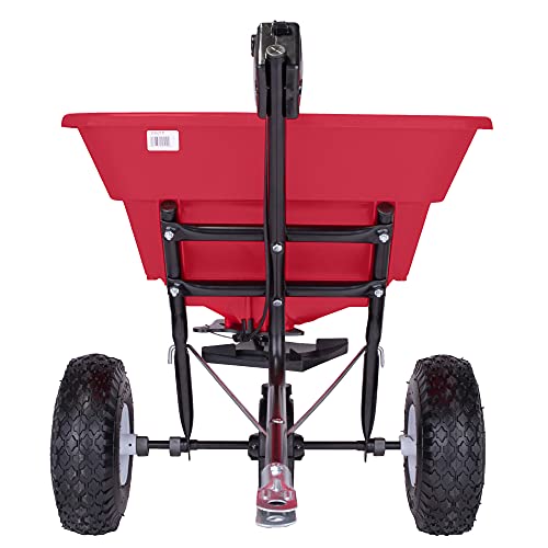 EarthWay Products 2050TP 80lb Towable Broadcast Spreader - Pull Behind Spreader, ATV Spreader for Lawn Mower - Adjustable Fertilizer and Seed Spreader with Easy Flow, Durable Frame