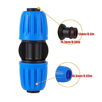 10 Pcs 1/2" Drip Irrigation Tubing Coupling Fittings - size: 1/2 Inch Straight Coupling