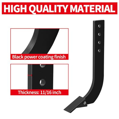 Box Blade Shank, 16" Powder Coated Steel 4-Hole Adjustable Ripper Shank with Removable Tapered Teeth, Lock Pin for Digging and Plowing (16 Inch-1 Pack) - size: 16 Inch-1 Pack