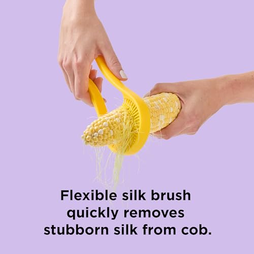 Chef’n Nesting Corn Tool Set, Corn Peeler and Desilker Brush, 2-in-1 Corn Silk Remover and Cob Stripper - style: Corn Tool Set