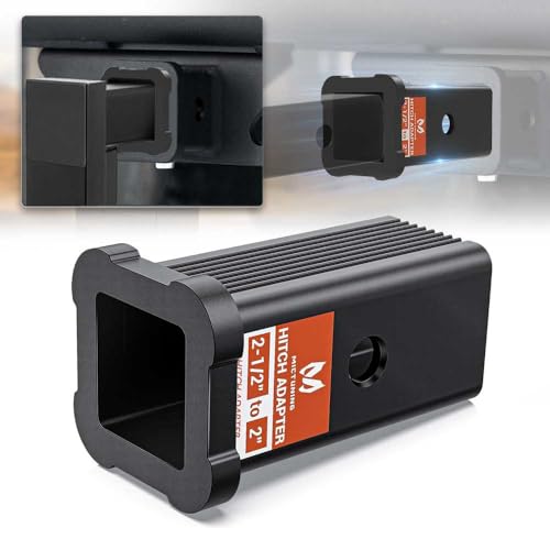 MICTUNING 2-1/2 inch to 2 inch Trailer Hitch Receiver Adapter - size: 2-1/2" to 2"