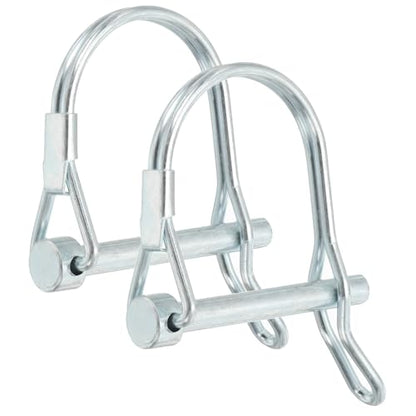 PATIKIL Shaft Locking Pin W Ear 2/5x2-3/4x1.12"(D*L*IW), 4 Pcs Safety Coupler Pin Pto Pin Round Arch Wire Retainer and Ear for Farm Trailer Tractor Truck Boat Towing (10x70x28.5mm) - size: 2/5x2-3/4x1.12"(D*L*IW)