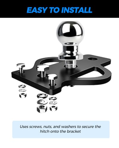 Xprite ATV UTV 3-Way Hitch Adapter w/2" Ball, 3500 lbs Trailer Hitch Mount - color: Stlye 4