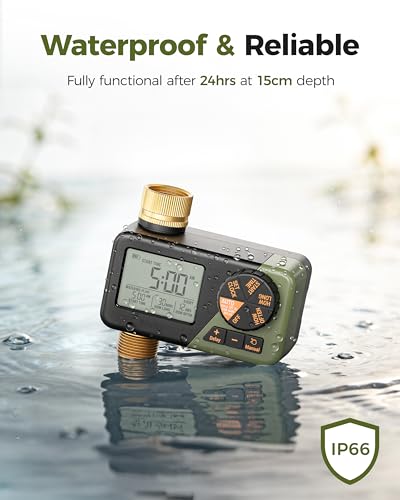 Diivoo Brass Hose Timer, Programmable Garden Timers for Watering - size: 1 Outlet