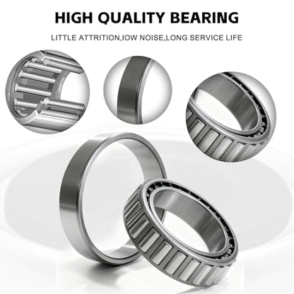 2 Sets 3500lb Trailer Wheel Bearing Kit L68149 L44649 Boat Trailer Axle Bearing Kit Grease Seals Fits for 1-3/8'' to 1-1/16''Bearing Kits 1.98" Dust Caps and Rubber Plugs Cotter Pins for #84 Spindle - color: 2 Set L68149 L44649 Bearings Kit