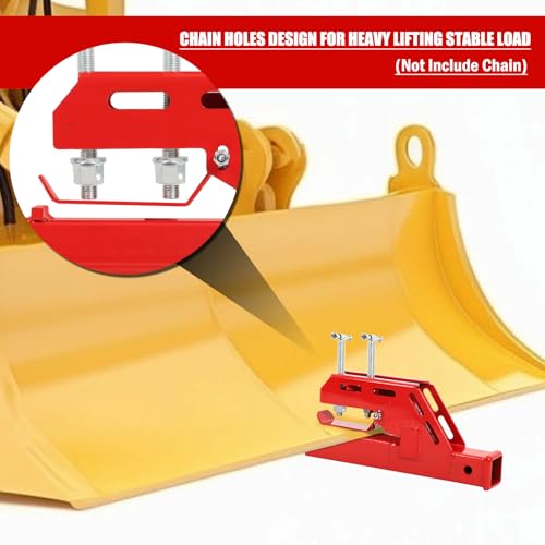 Clamp on Tractor Bucket Trailer Hitch Attachment Red 1PC - color: red