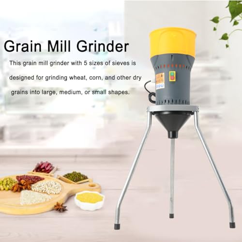 Electric Corn Mill Grinder, 25L Dry Grain Mill Grinder with 5 Sieves - size: 25L Tripod