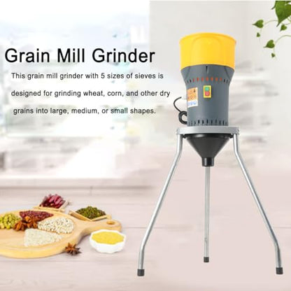 Electric Corn Mill Grinder, 25L Dry Grain Mill Grinder with 5 Sieves - size: 25L Tripod
