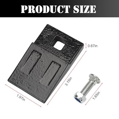4 Pack 3 Point Auger Cutting Edge with Screw, Cutting Wedges Square Hole Replacement Auger Teeth with Hardware for Carbide Cut Edge 3 Point Post Hole Digger Spiral Drill Bit Cut