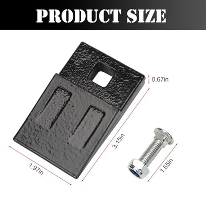 4 Pack 3 Point Auger Cutting Edge with Screw, Cutting Wedges Square Hole Replacement Auger Teeth with Hardware for Carbide Cut Edge 3 Point Post Hole Digger Spiral Drill Bit Cut
