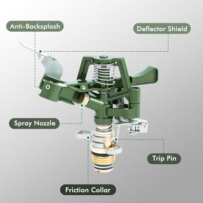 RESTMO Adjustable Full Metal Tripod Sprinklers for Yard Large Area - size: 1 Pack