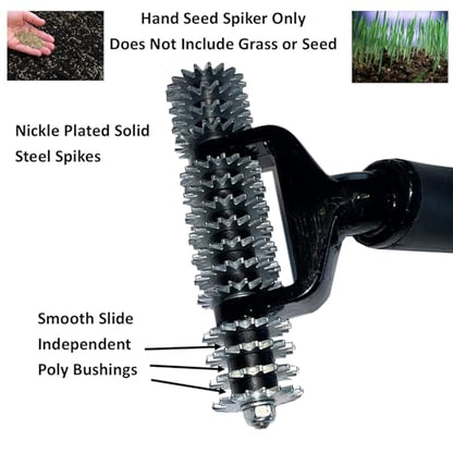 Keyfit Tools Hand Seeder Spiker Tool Grass Seed for Small Areas Dog Spots Brown Patch Dead Spots Tight Spaces & Small Garden Seeding