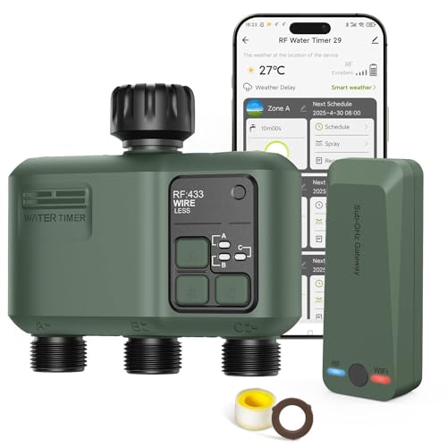 WiFi Water Timer 3 Zone for Garden Hose - size: 3 Outlet
