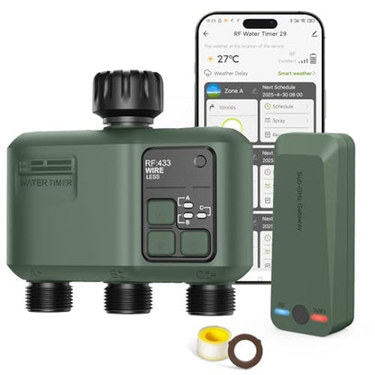 WiFi Water Timer 3 Zone for Garden Hose - size: 3 Outlet