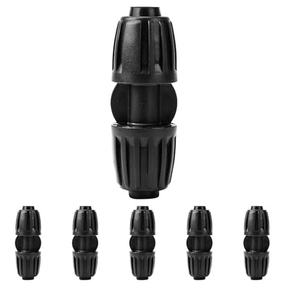 Bonviee 6-Pack 1/2-Inch Barbed Lock Irrigation Couplers - size: 1/2" Barbed Coupler-6 PCS