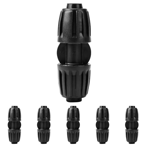 Bonviee 6-Pack 1/2-Inch Barbed Lock Irrigation Couplers - size: 1/2" Barbed Coupler-6 PCS