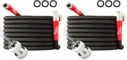 Pocket Hose 100 FT Silver Bullet 2.0 Expandable Garden Hose w/Turbo Shot Nozzle, AS SEEN ON TV, Lead-Free, Solid Aluminum Connectors, Easy On/Off Valve, Kink-Free, Leak-Proof (Pack of 2) - size: 100 FT (Pack of 2)