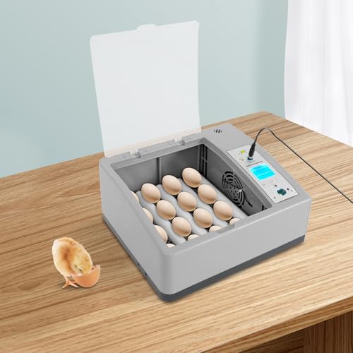 Egg Incubator 16 Eggs, Fully Automatic Digital Household Egg Incubator, Automatic Egg Turning, Temperature Control, 110V/12V Poultry Hatching Machine, for Chicken Duck Bird Eggs - size: 16 Eggs
