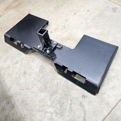 YITAMOTOR 3/8" Skid Steer Mount Plate with 2" Removable Receiver, DarkBlack - color: Dark Black