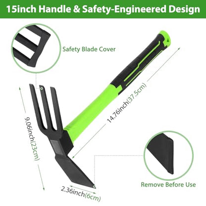 15 inch Garden Hoe Durable and Comfortable Handle Garden Tools for Flower Work - color: Single Green