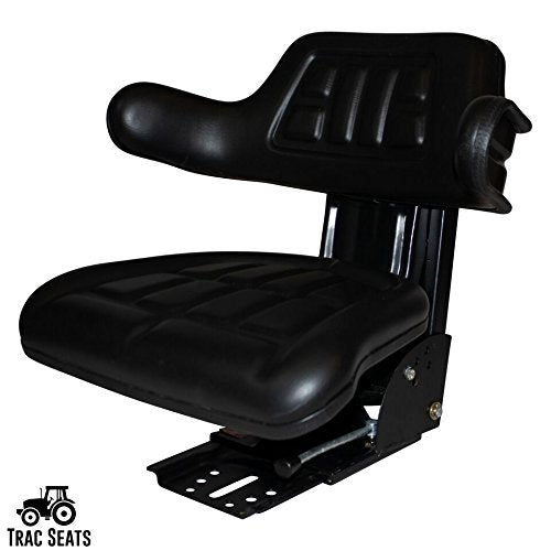 TRAC SEATS Brand Black Waffle Style Tractor Suspension SEAT with TILT FITS Massey Ferguson 231 234 234H 234S 235 240 245 250 255 265 270 274 275 285